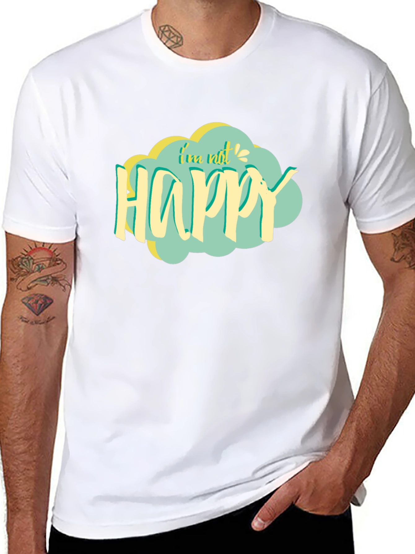 Im Not Happy Graphic Tee - Unisex Black T-Shirt