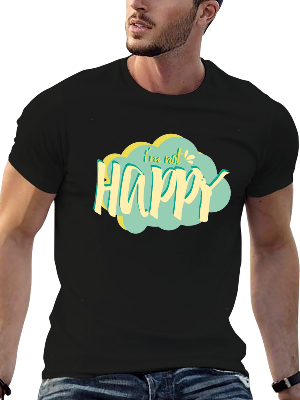 Im Not Happy Graphic Tee - Unisex Black T-Shirt
