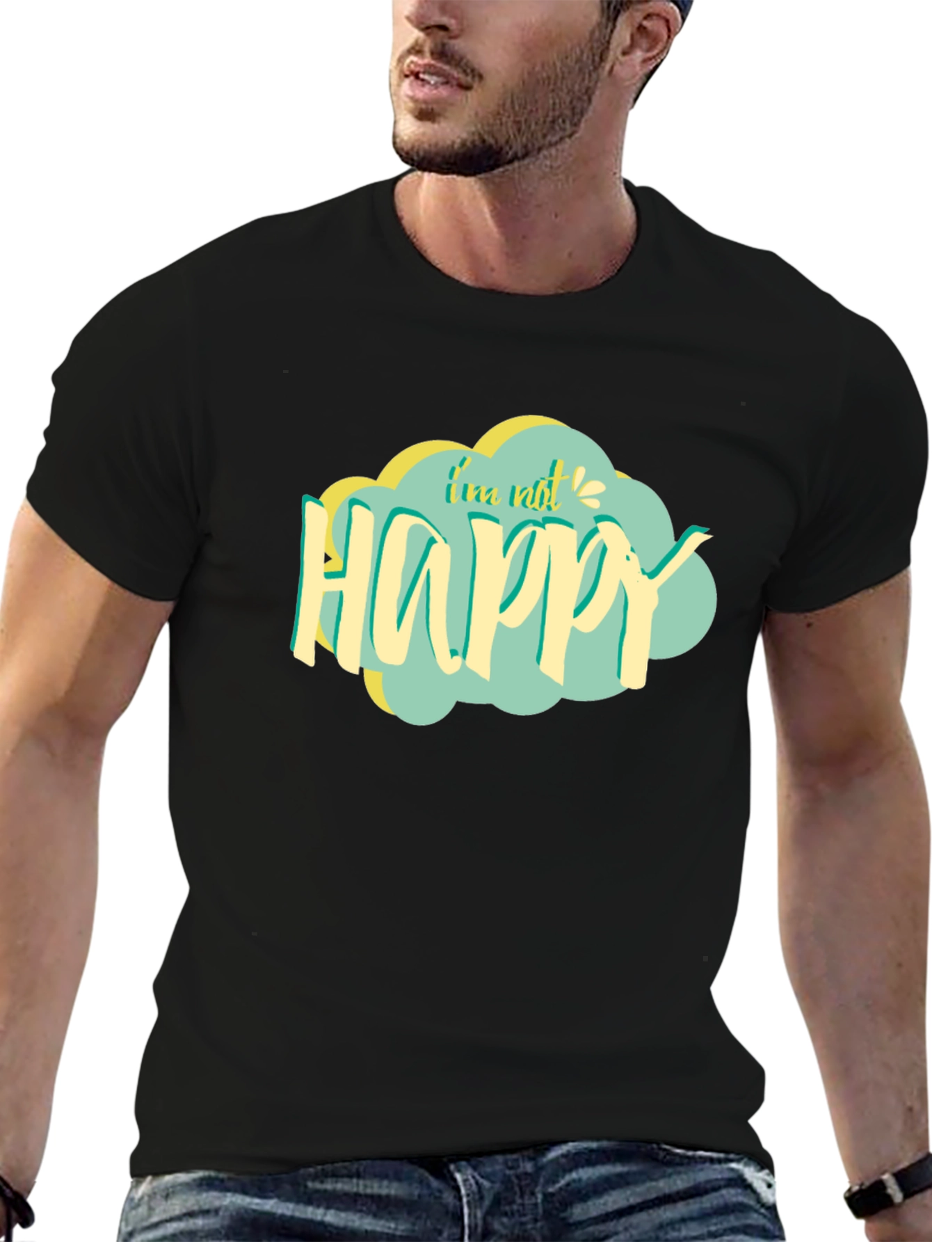 Im Not Happy Graphic Tee - Unisex Black T-Shirt