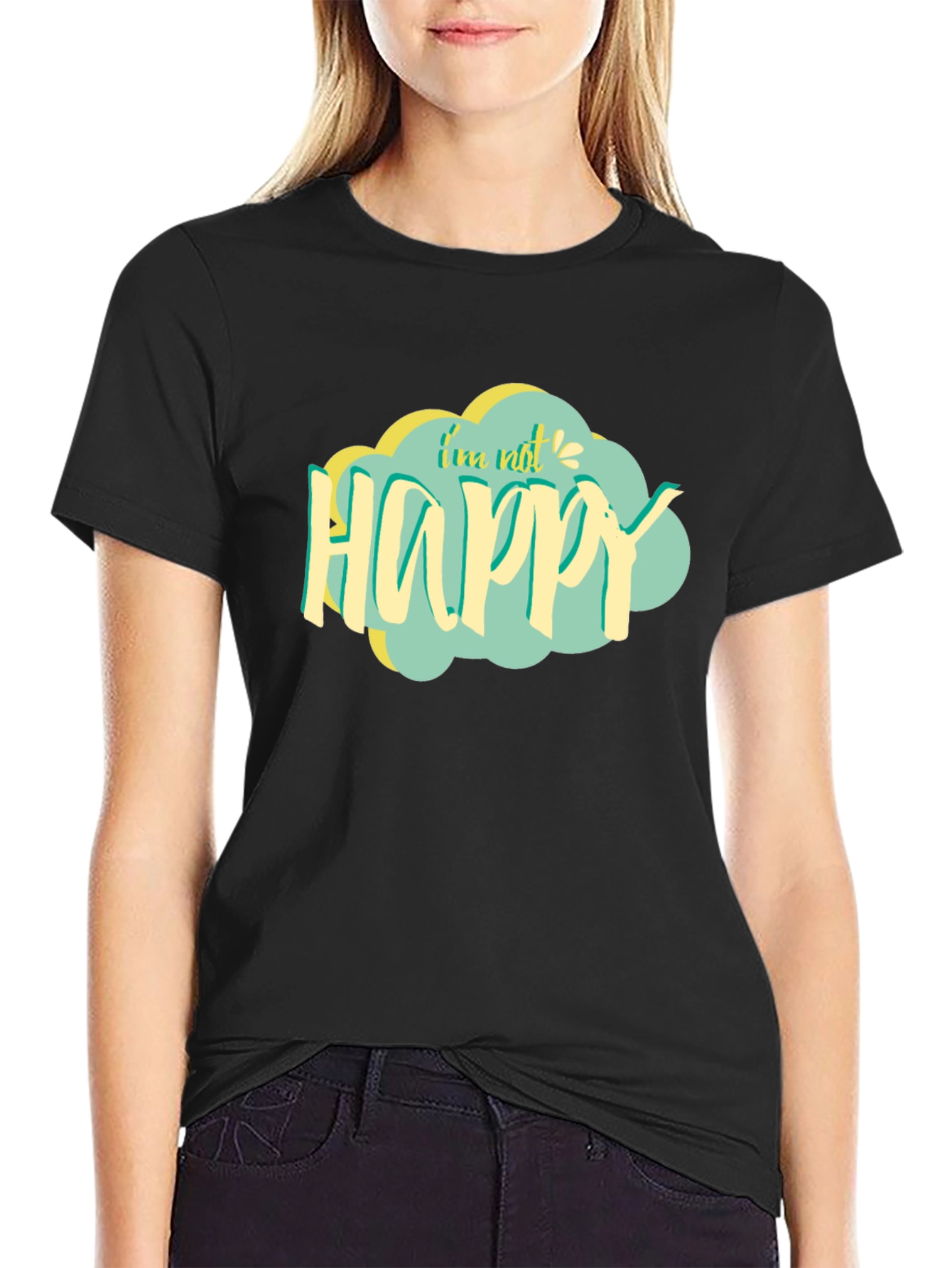 Im Not Happy Graphic Tee - Unisex Black T-Shirt