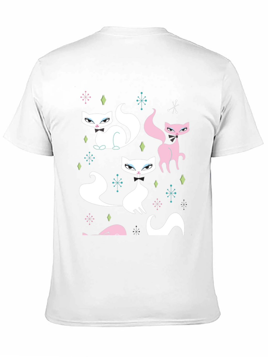 Retro Cat T-Shirt - Mid-Century Modern Style