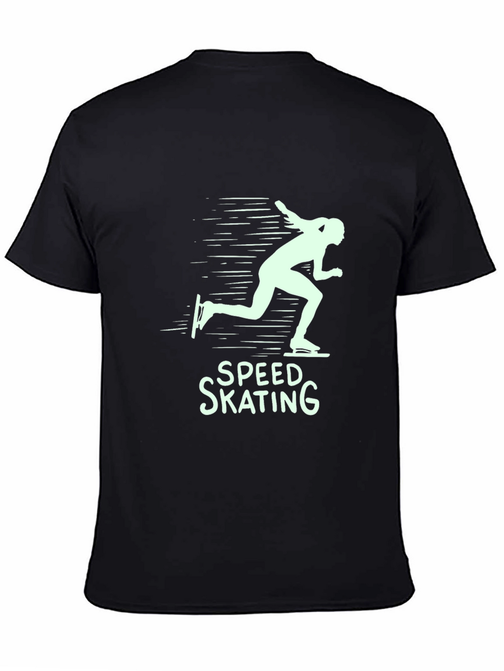 Speed Skating Graphic T-Shirt - Black Cotton Tee
