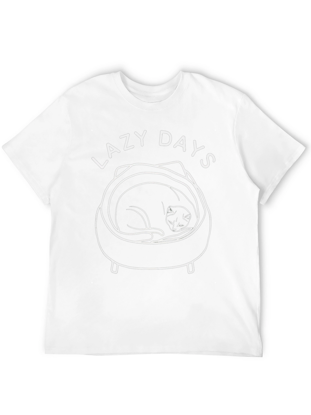 Lazy Days Cat T-Shirt - Black