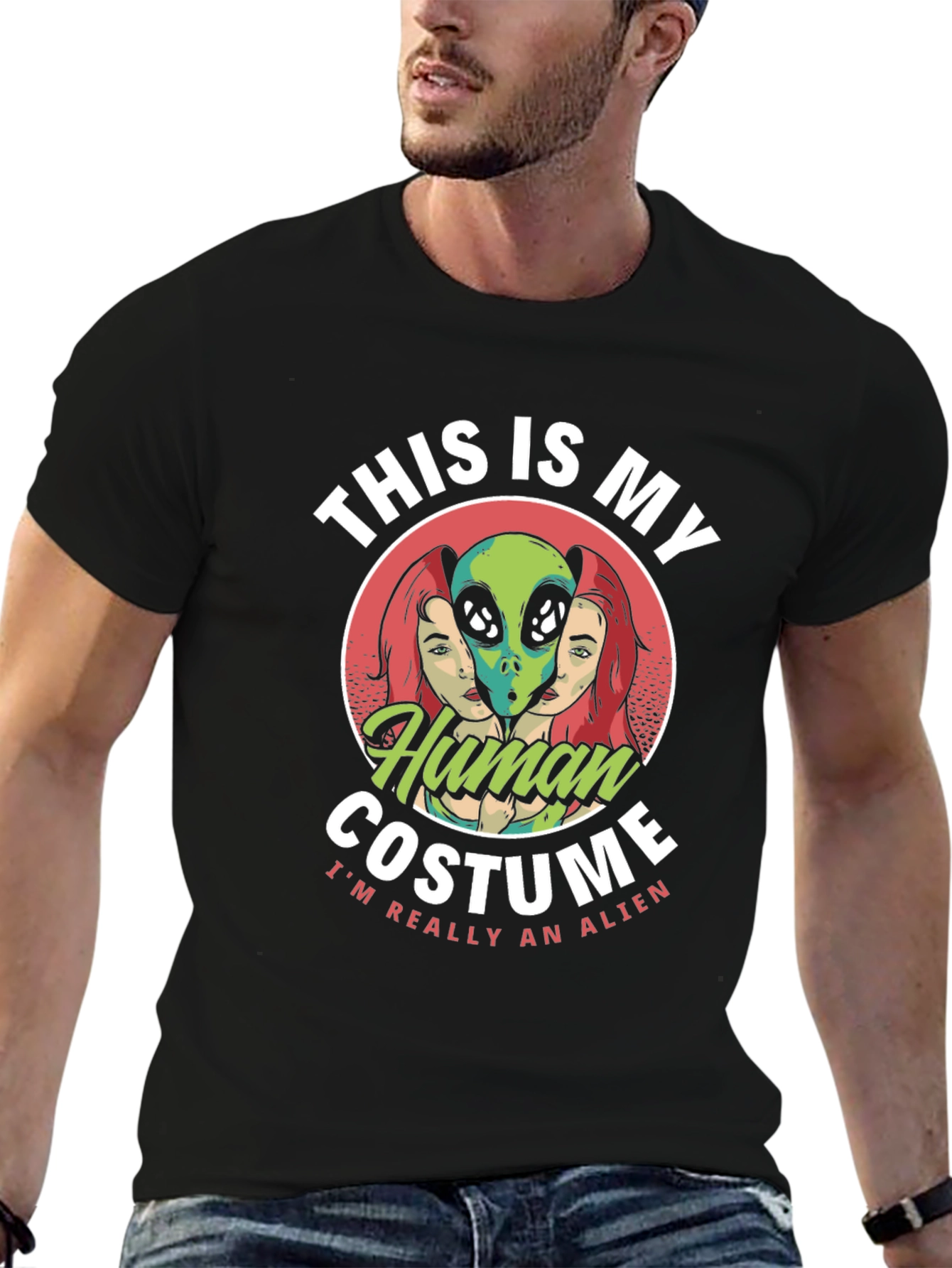 This Is My Human Costume Alien Graphic T-Shirt