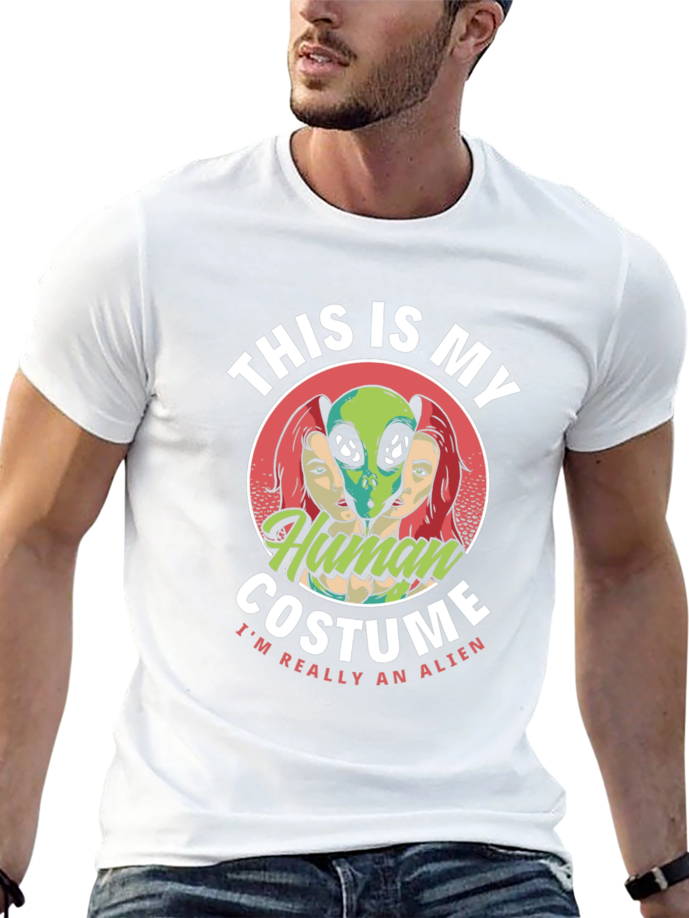 This Is My Human Costume Alien Graphic T-Shirt