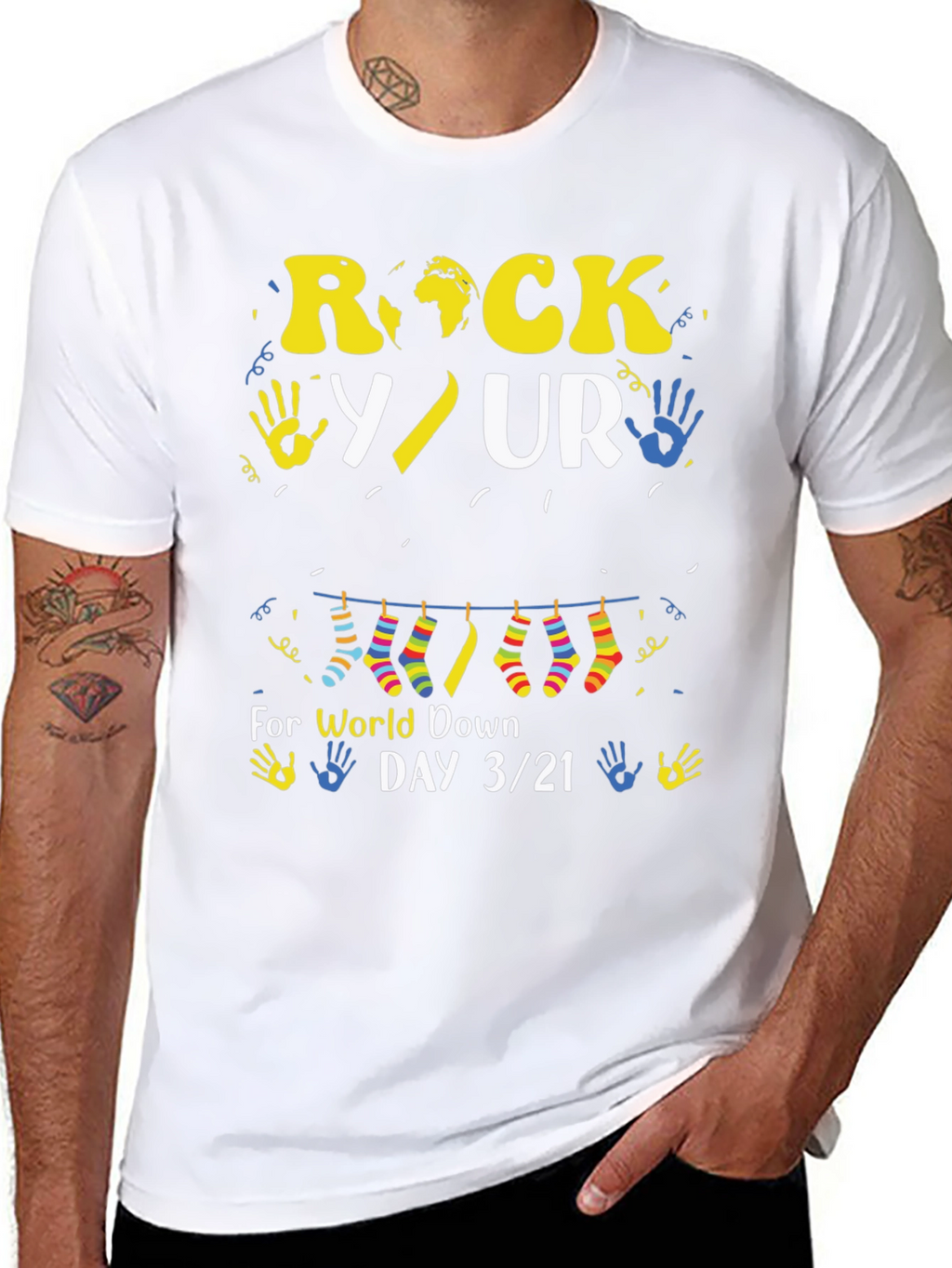Rock Your Socks World Down Syndrome Day T-Shirt