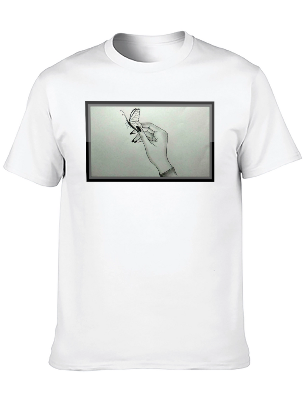 Butterfly Hand Graphic Tee - Black