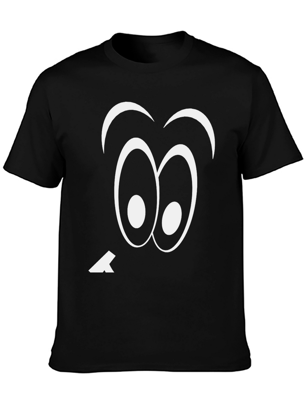 Funny Googly Eyes Black T-Shirt Quirky Tee