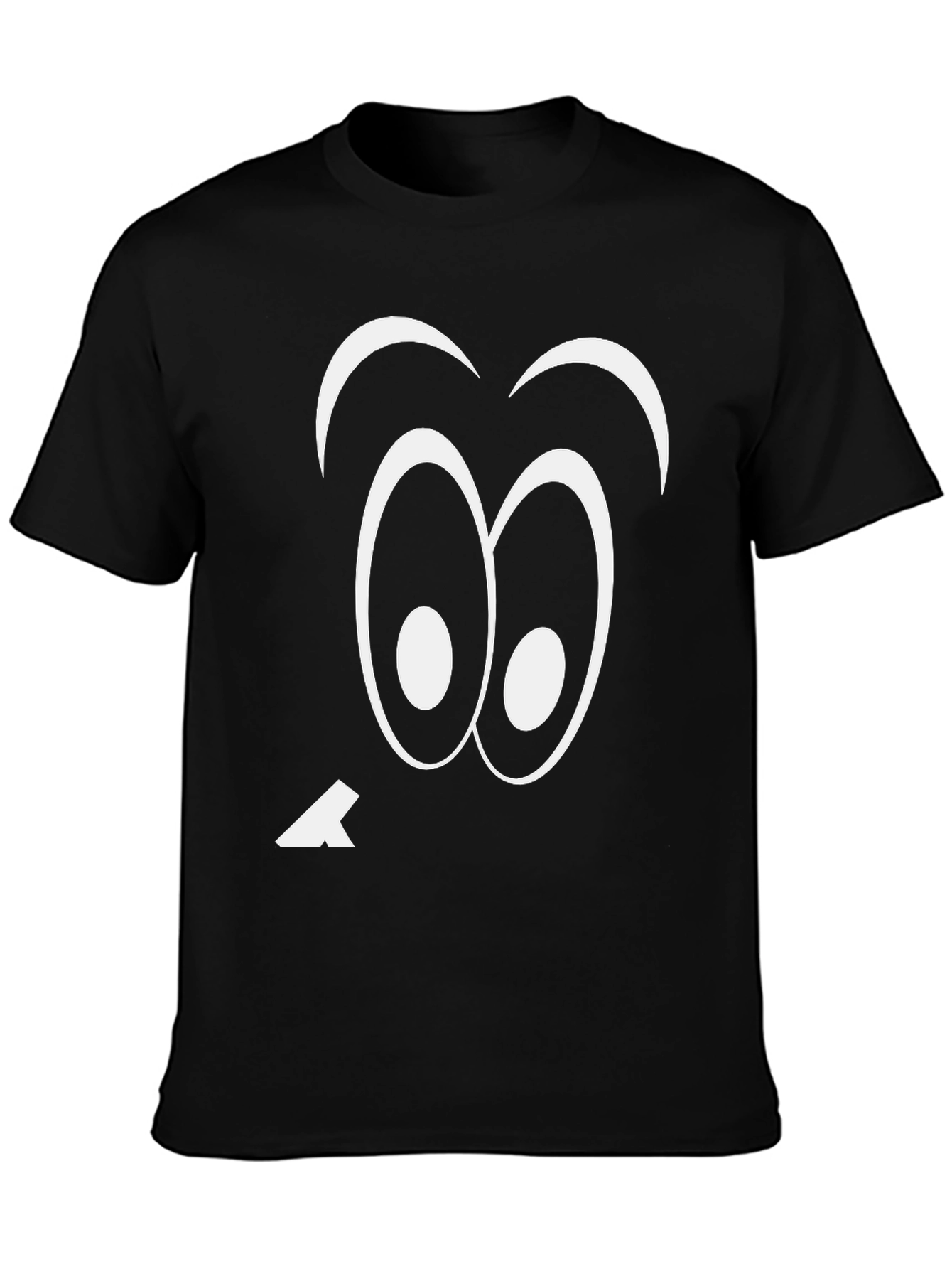 Funny Googly Eyes Black T-Shirt Quirky Tee