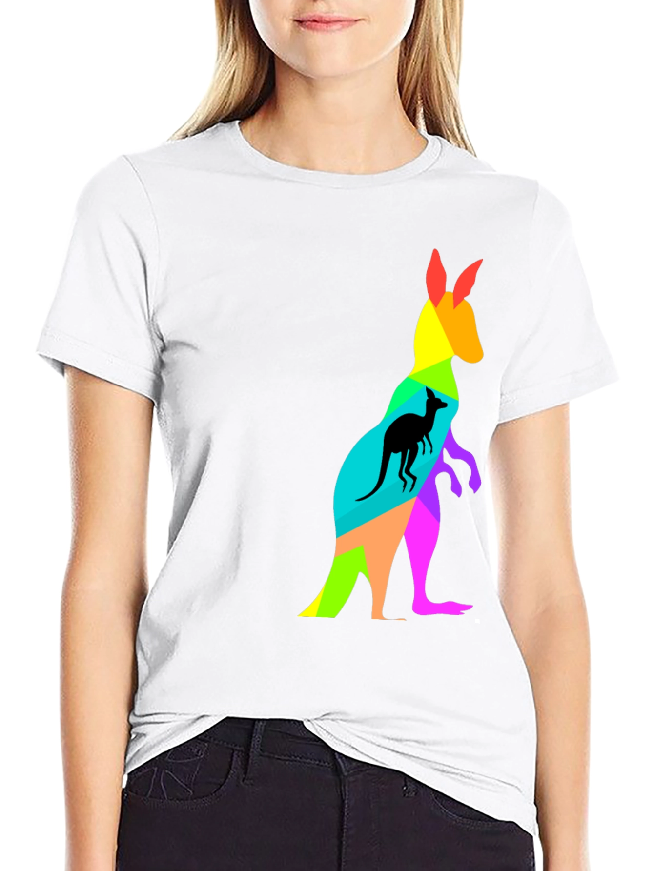 Rainbow Kangaroo Graphic Tee