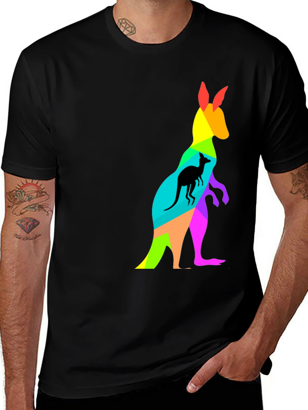 Rainbow Kangaroo Graphic Tee