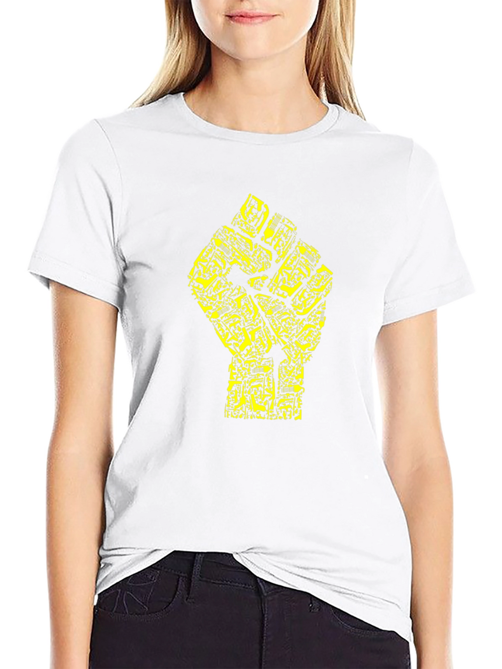 Black Power Fist Circuit Board T-Shirt