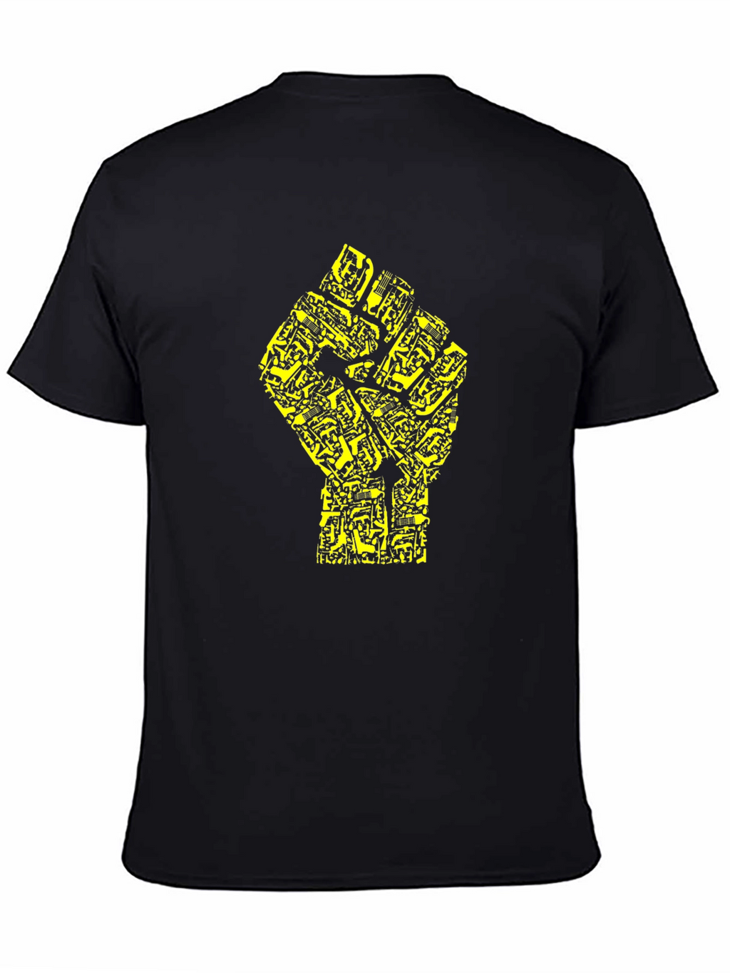 Black Power Fist Circuit Board T-Shirt