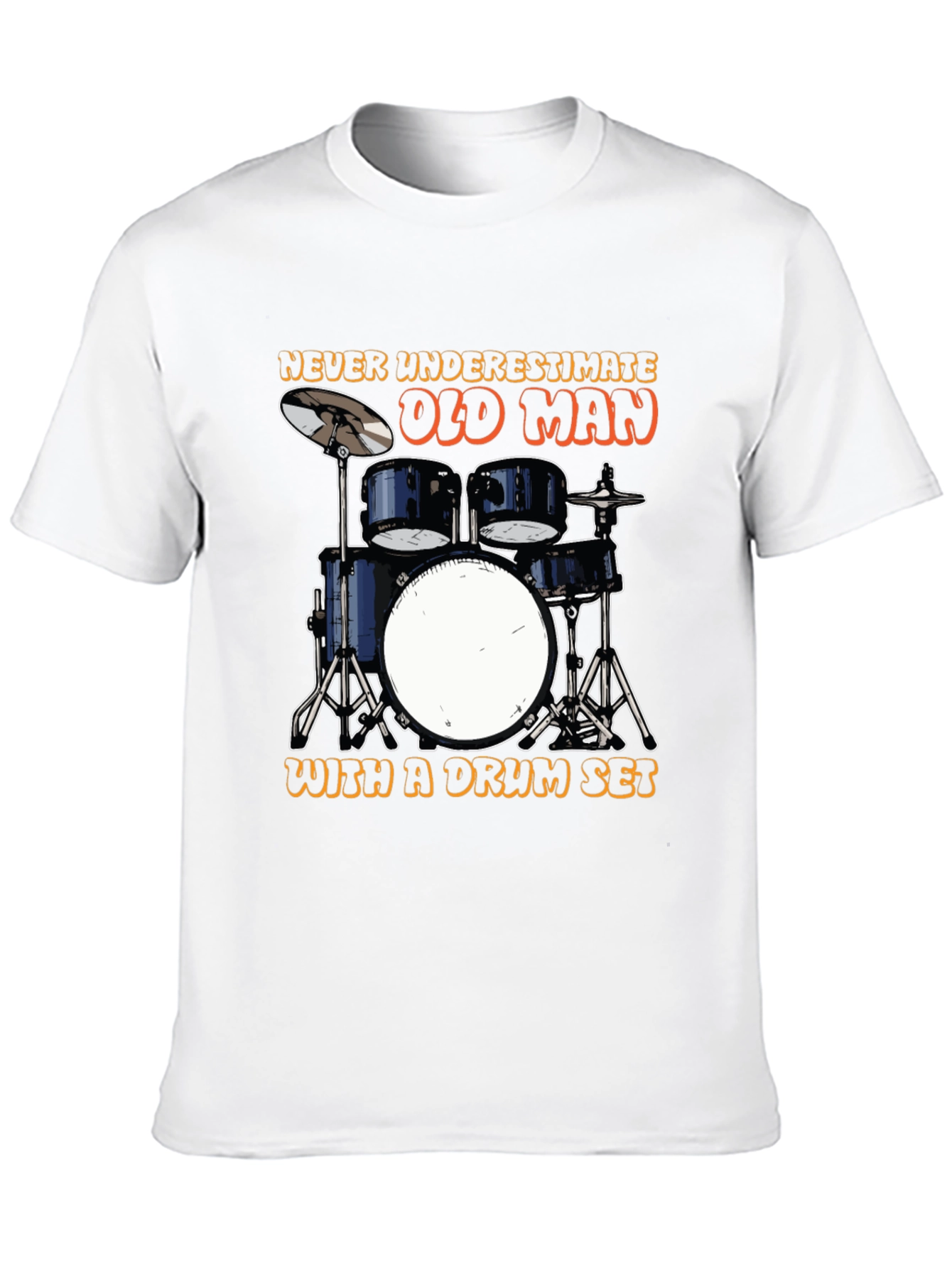 Drummer Old Man T-Shirt - Music Lover Tee