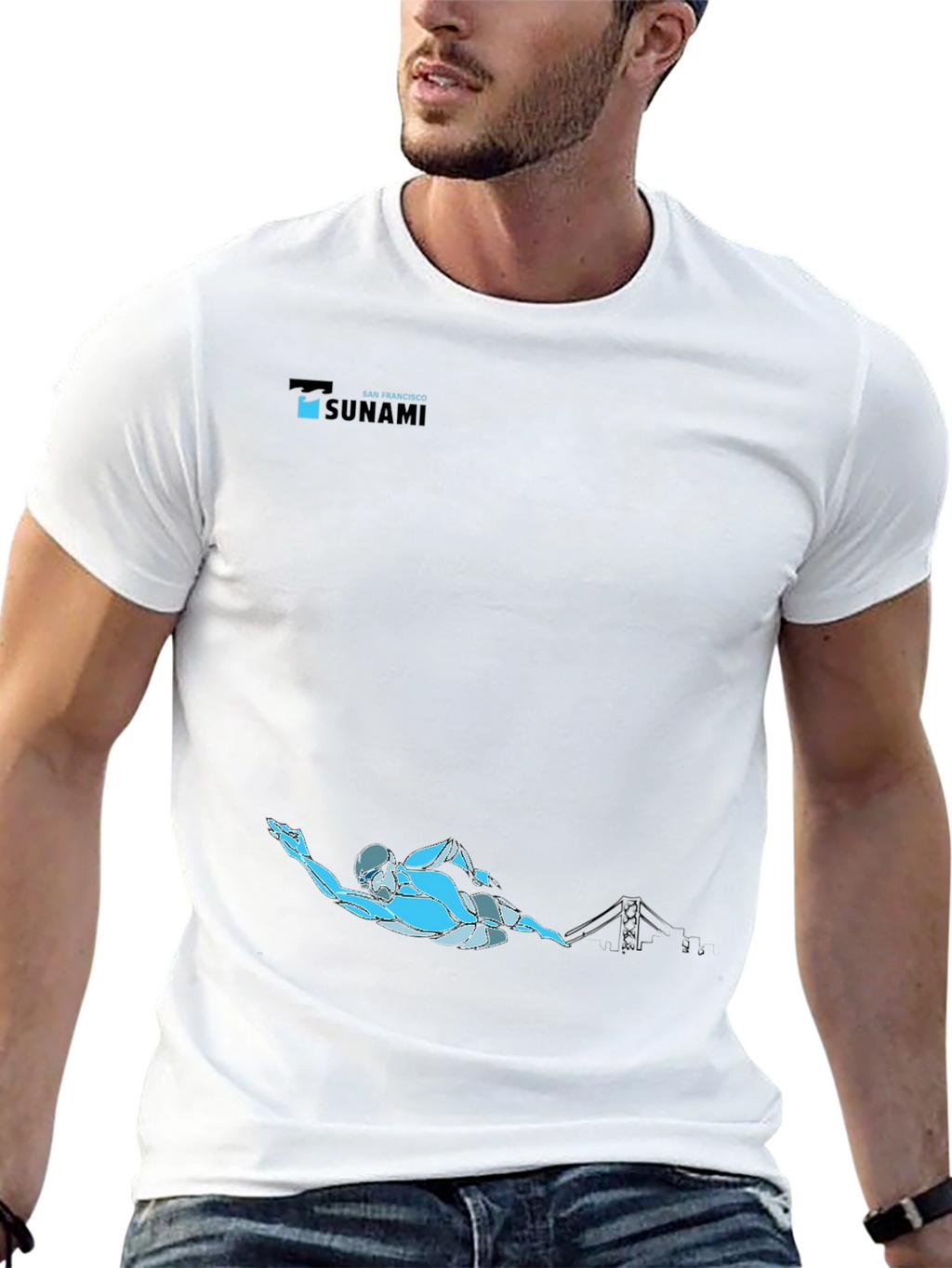San Francisco Tsunami Swimmer Graphic Tee