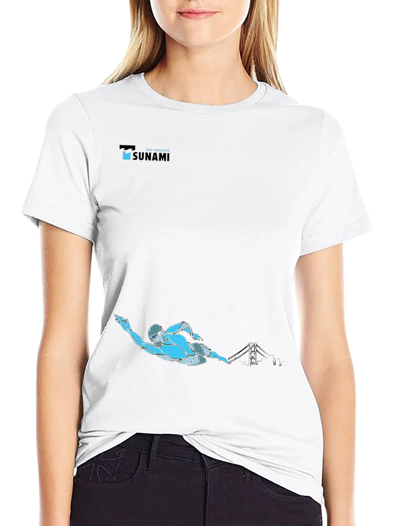 San Francisco Tsunami Swimmer Graphic Tee