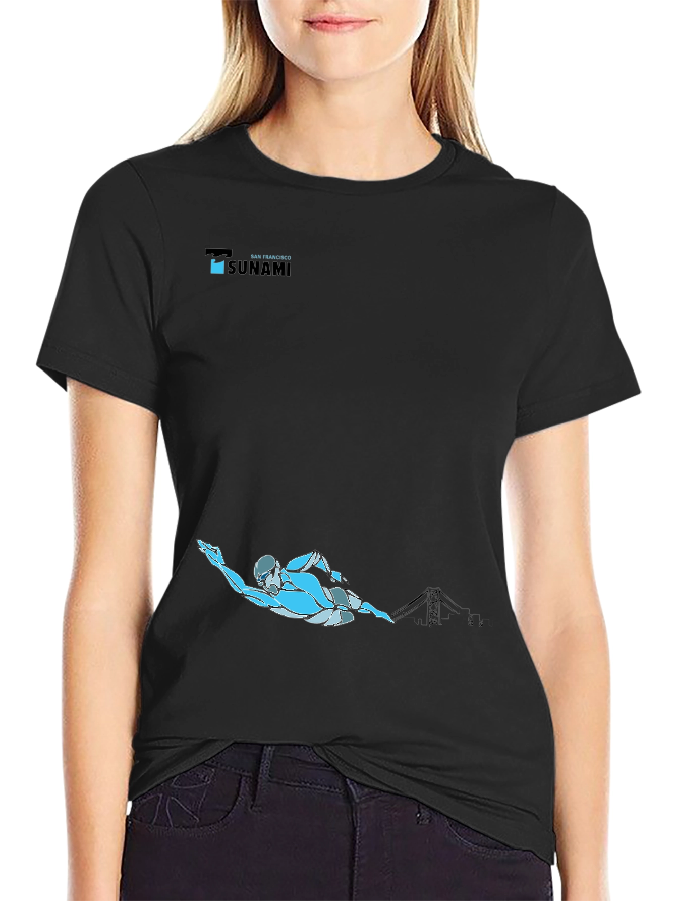 San Francisco Tsunami Swimmer Graphic Tee