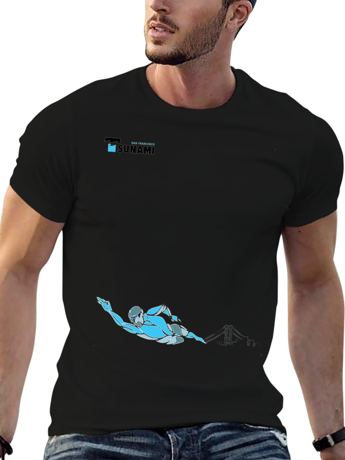 San Francisco Tsunami Swimmer Graphic Tee
