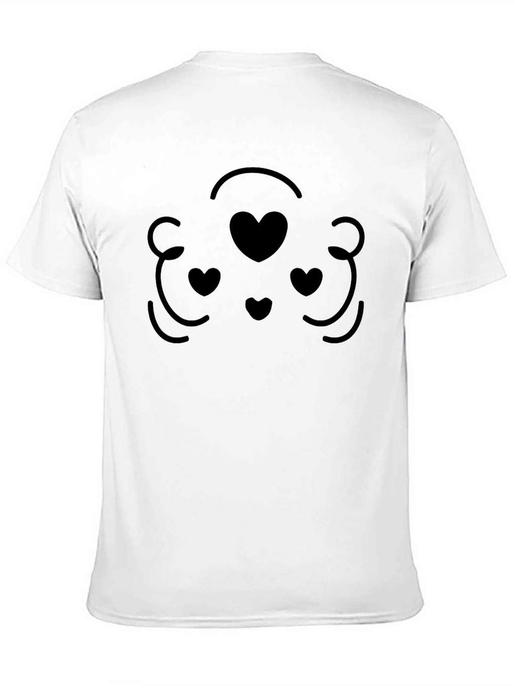 Heart Face Black T-Shirt