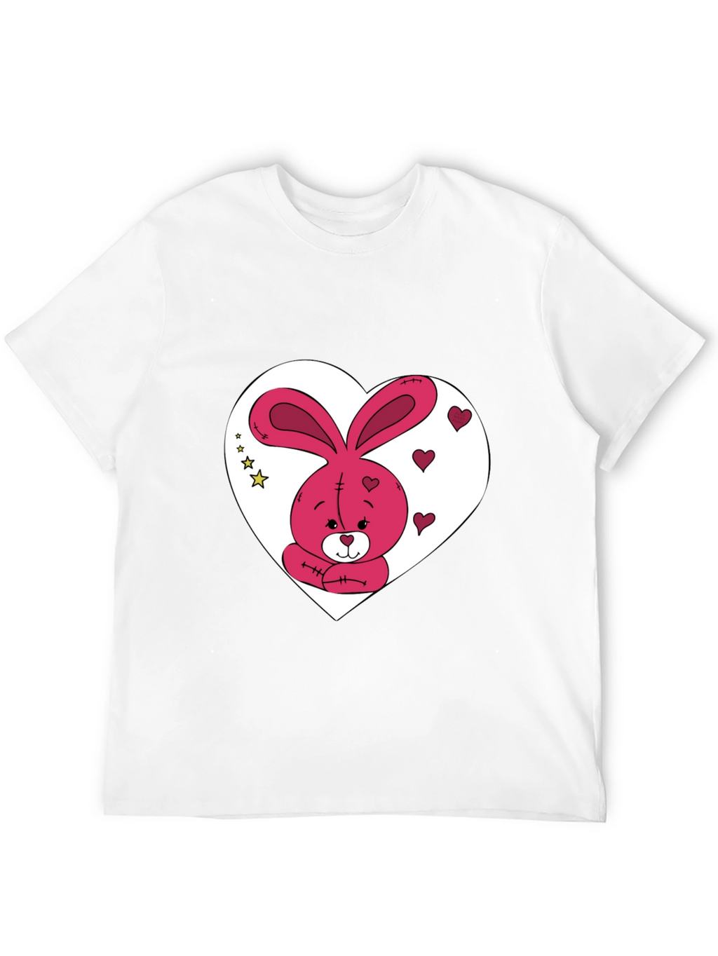 Bunny Heart Graphic Tee - Valentines Day Gift