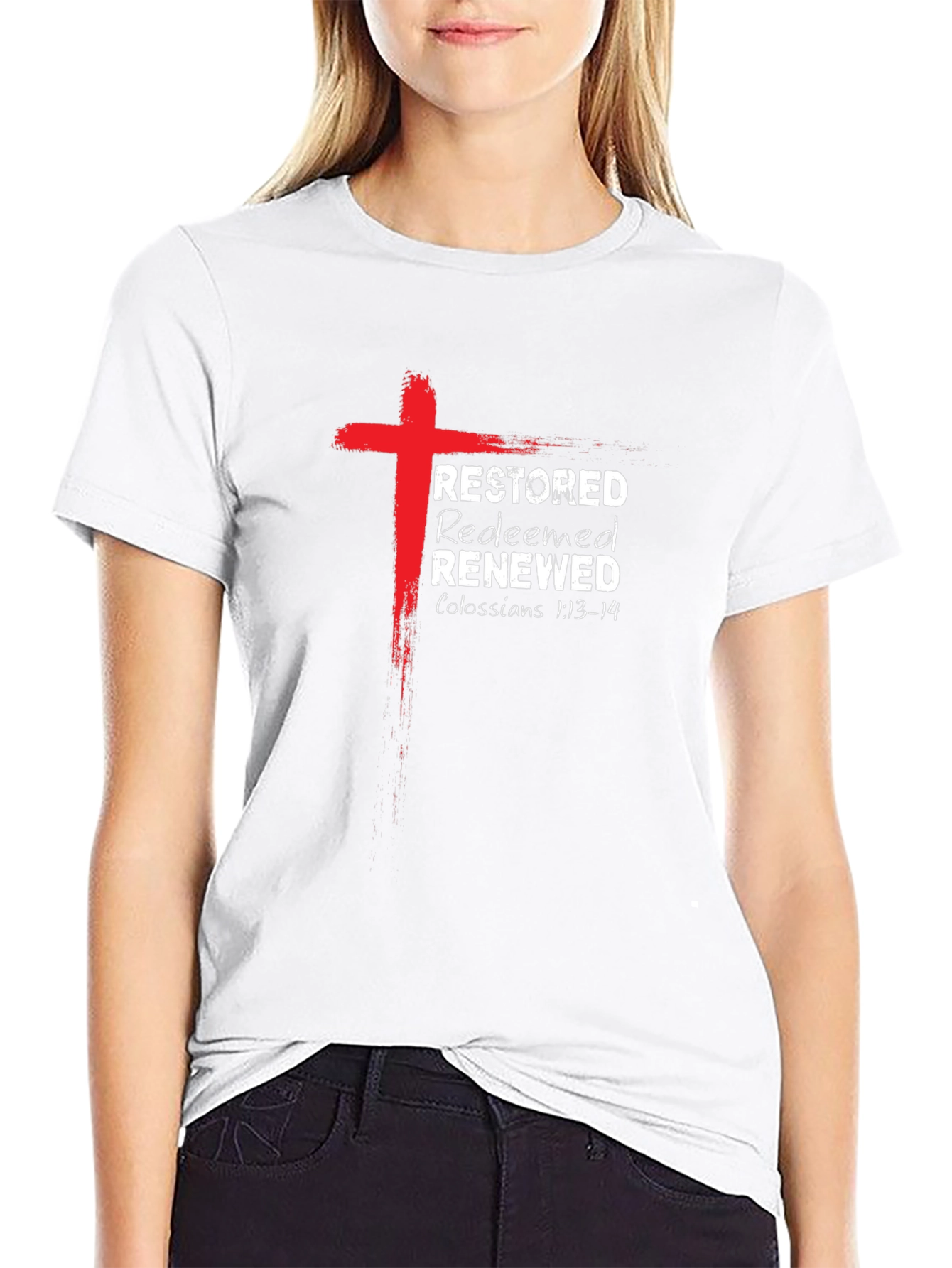Restored Redeemed Renewed Christian T-Shirt
