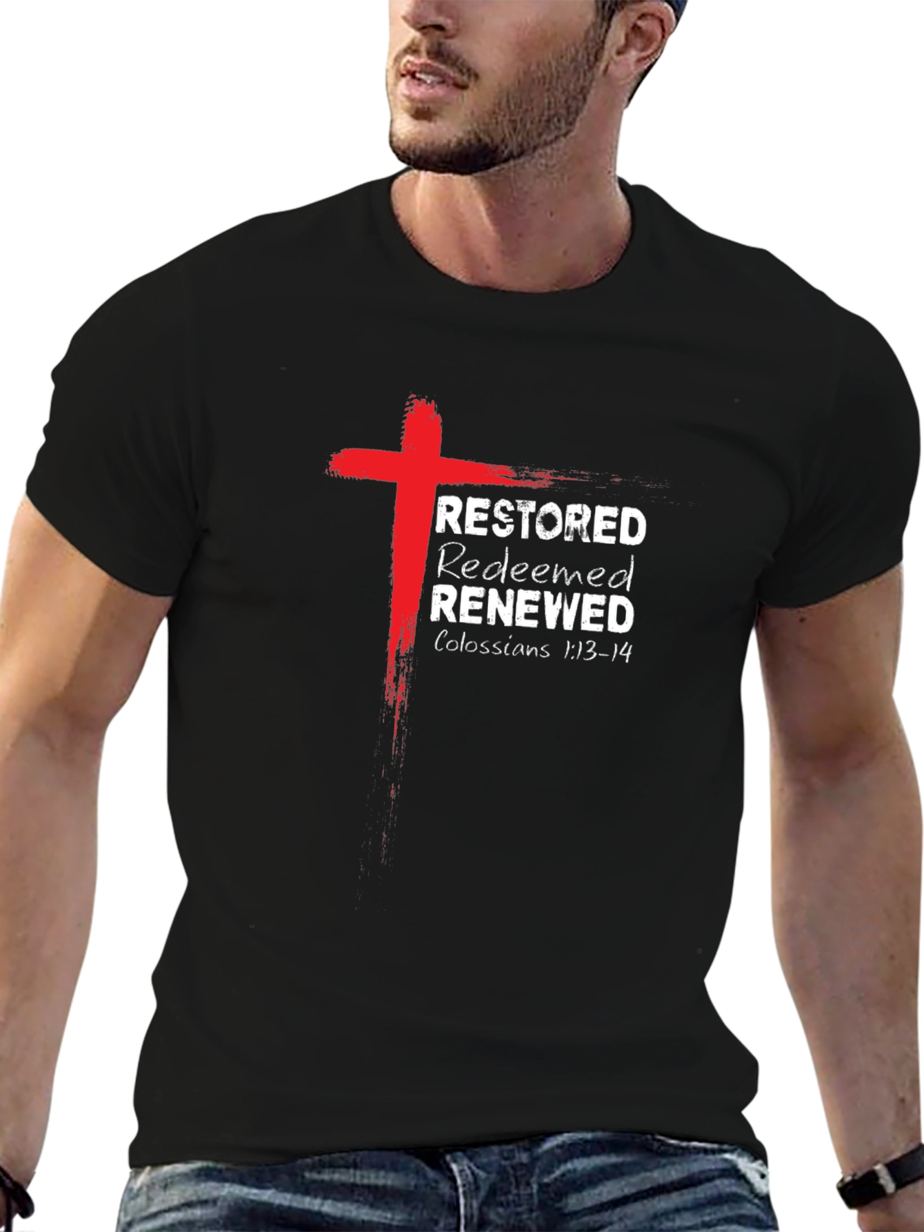 Restored Redeemed Renewed Christian T-Shirt