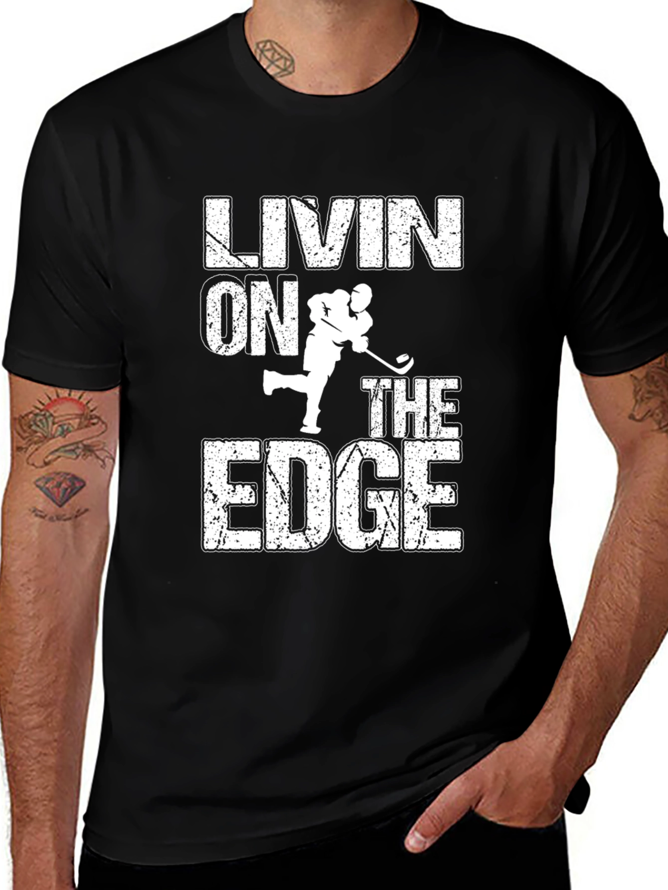 Livin on the Edge Hockey T-Shirt