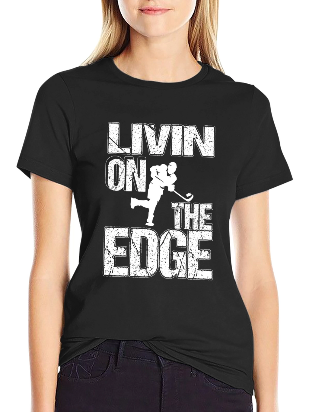 Livin on the Edge Hockey T-Shirt