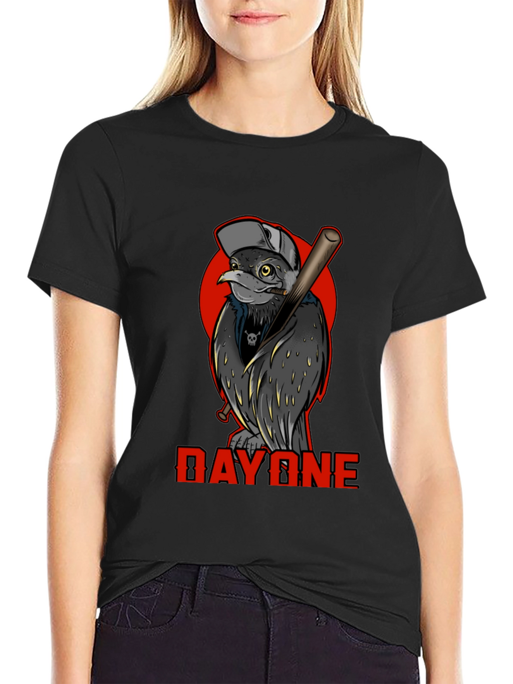 Day One Baseball Bird Graphic T-Shirt