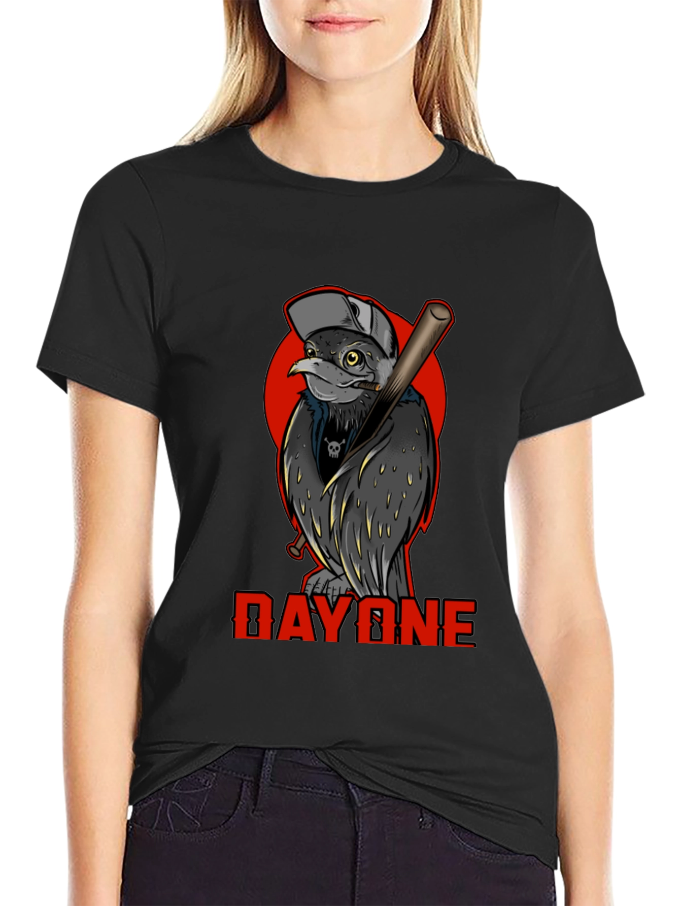 Day One Baseball Bird Graphic T-Shirt