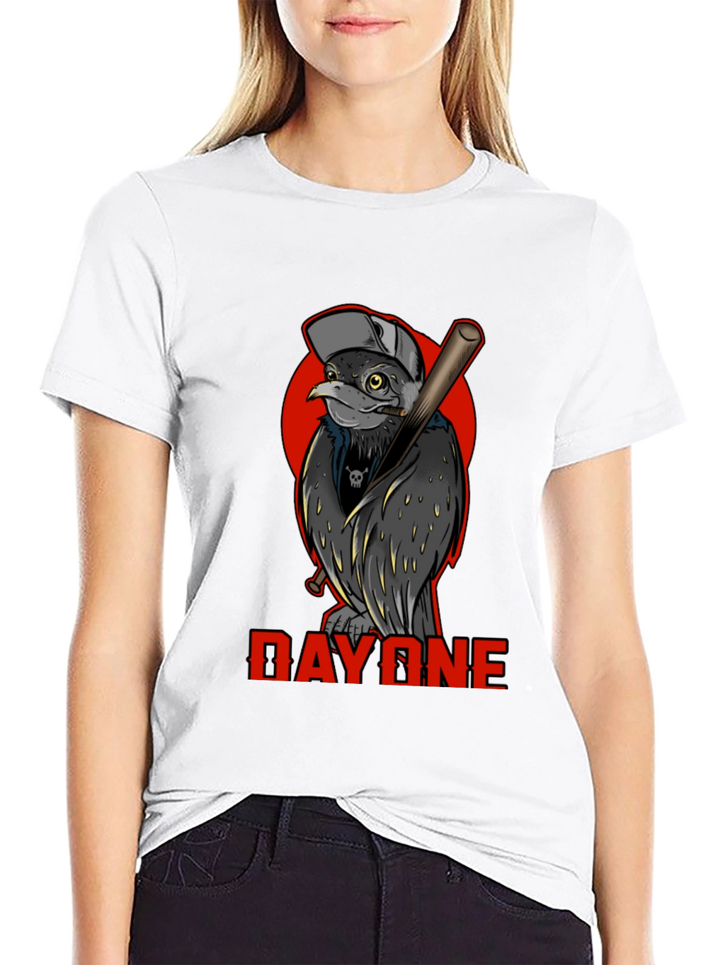 Day One Baseball Bird Graphic T-Shirt