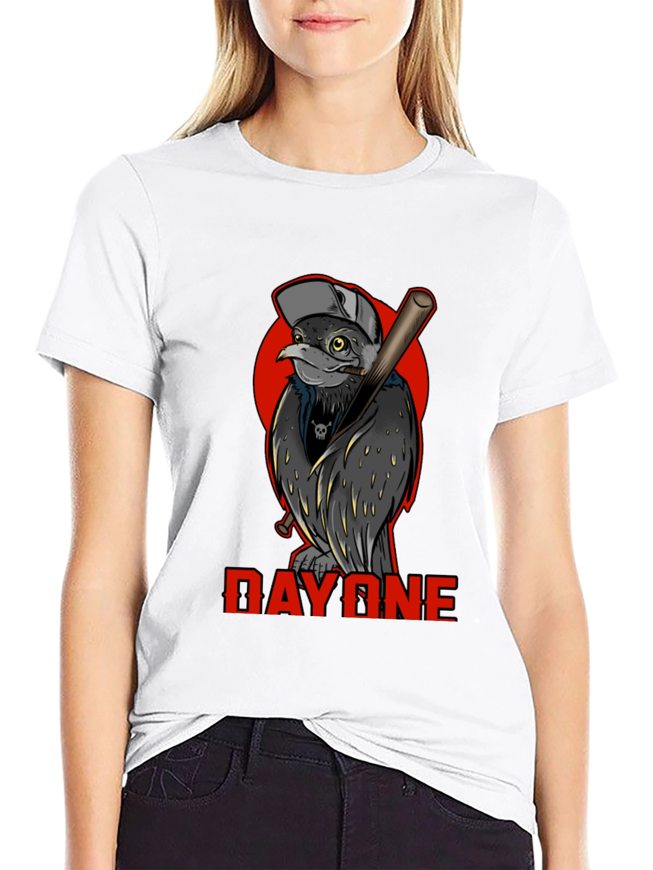 Day One Baseball Bird Graphic T-Shirt