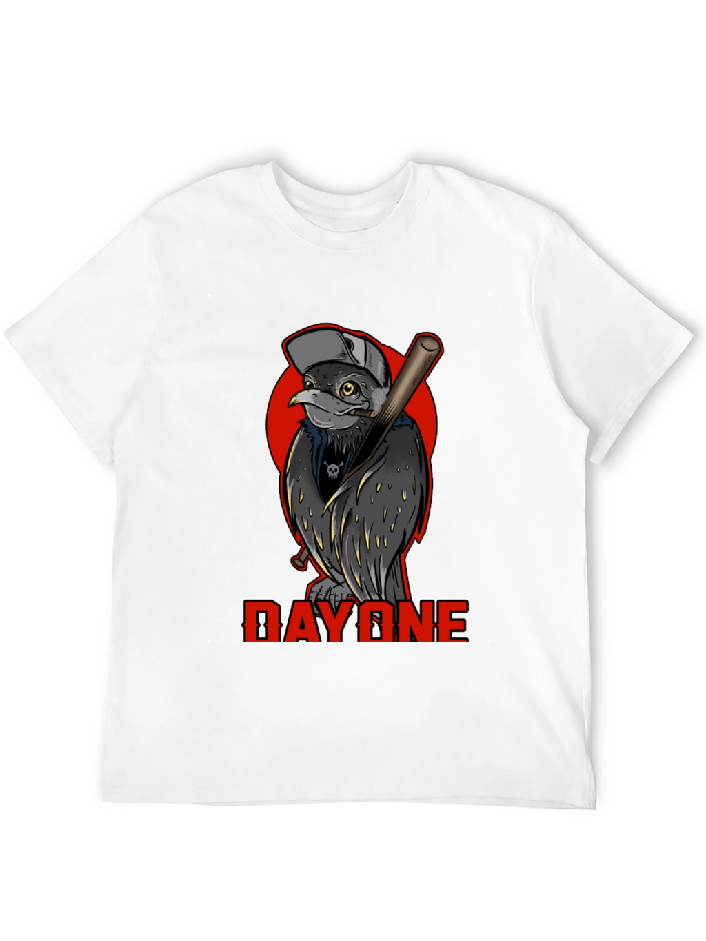 Day One Baseball Bird Graphic T-Shirt