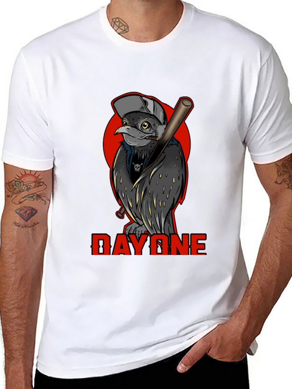 Day One Baseball Bird Graphic T-Shirt