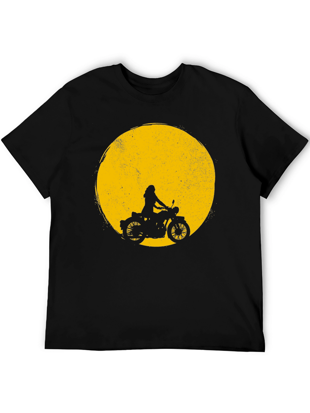 Black Motorcycle Silhouette T-Shirt