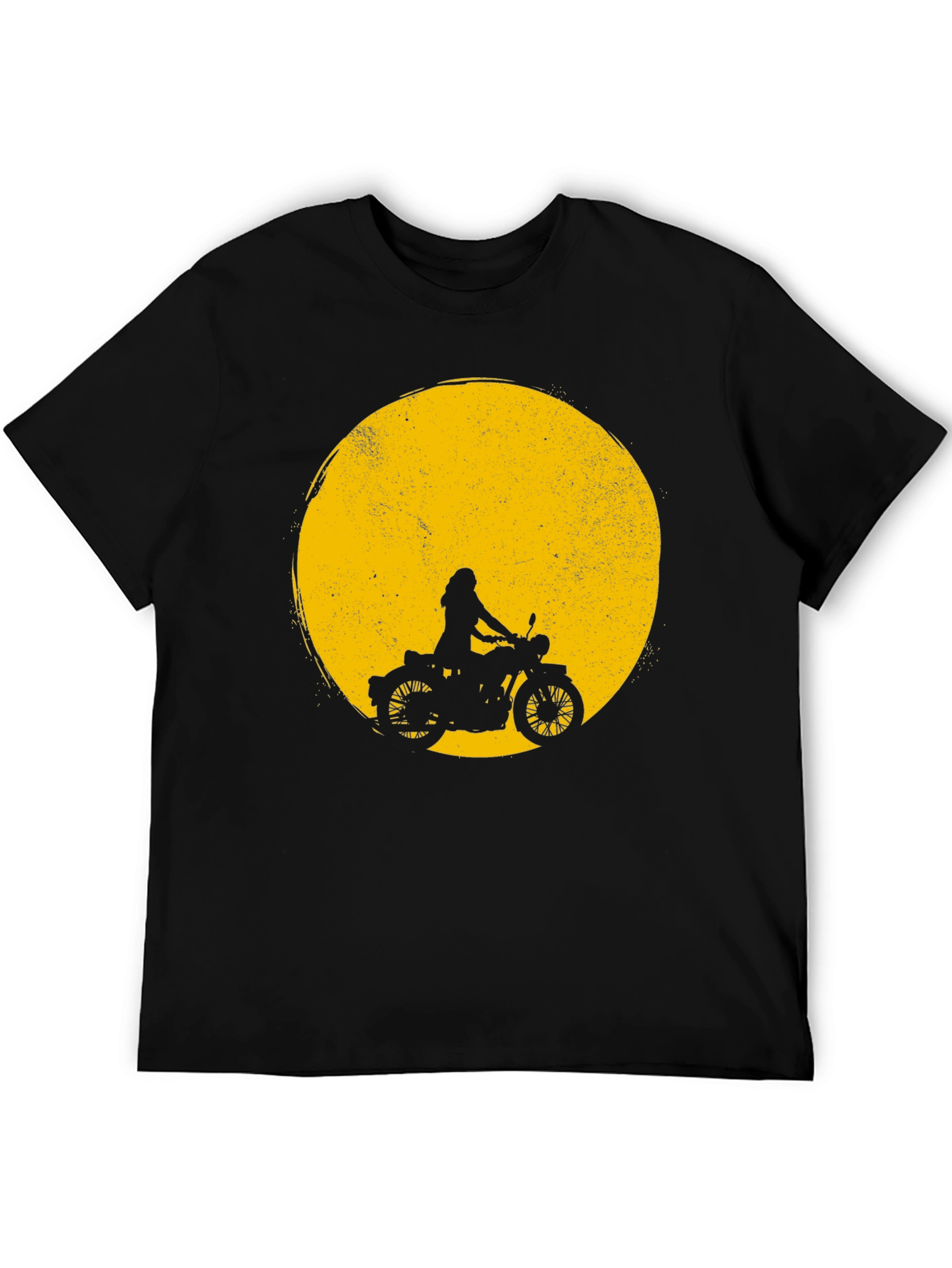 Black Motorcycle Silhouette T-Shirt