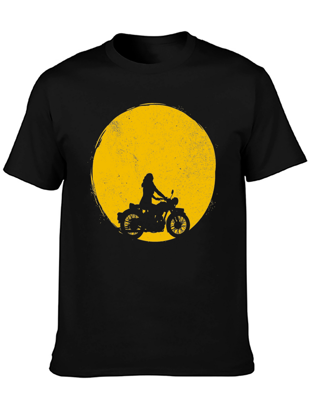 Black Motorcycle Silhouette T-Shirt