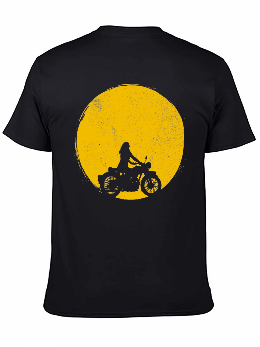 Black Motorcycle Silhouette T-Shirt