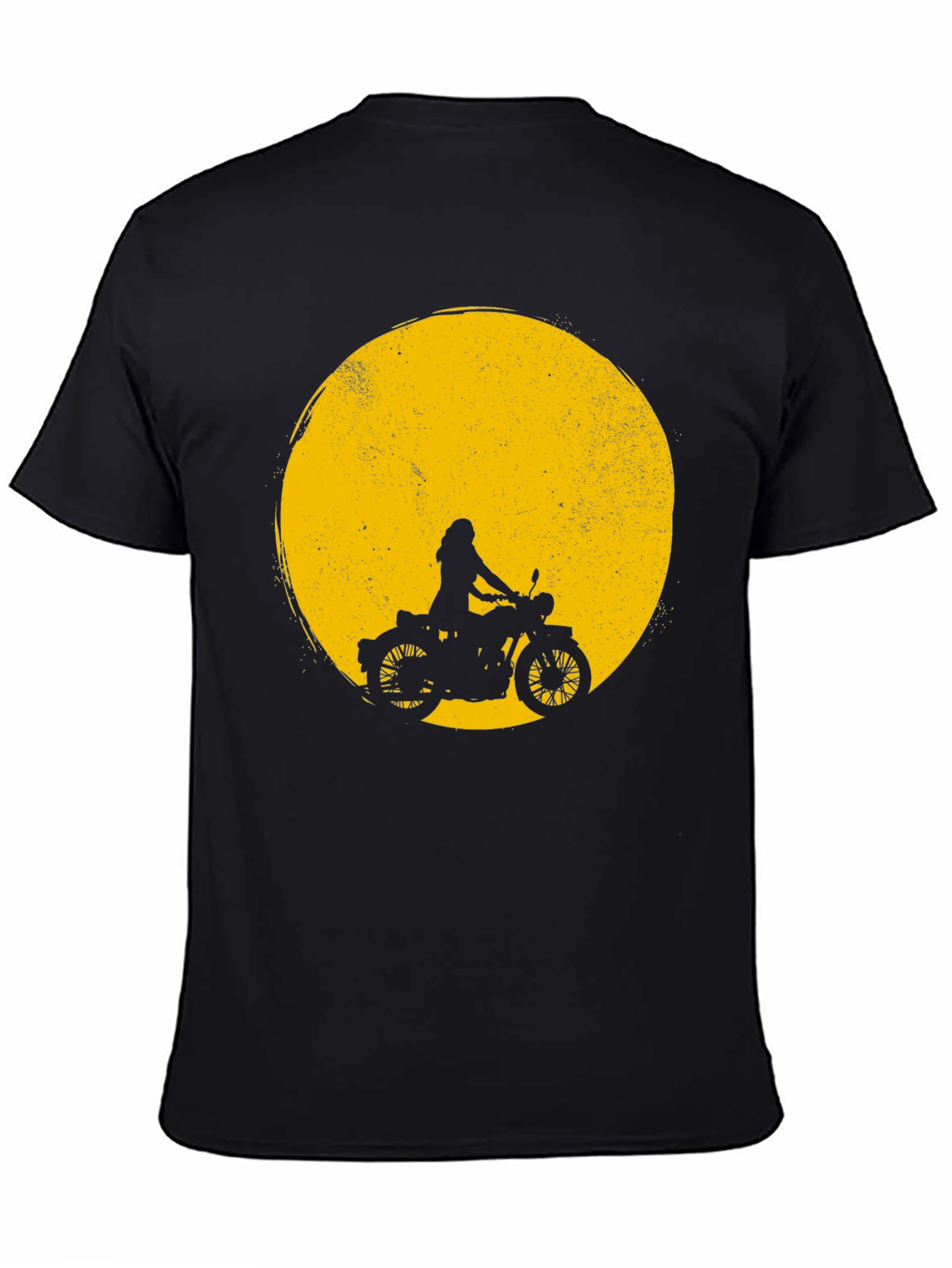 Black Motorcycle Silhouette T-Shirt
