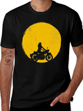 Black Motorcycle Silhouette T-Shirt