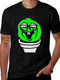 Funny Cactus Plant T-Shirt - Black Graphic Tee