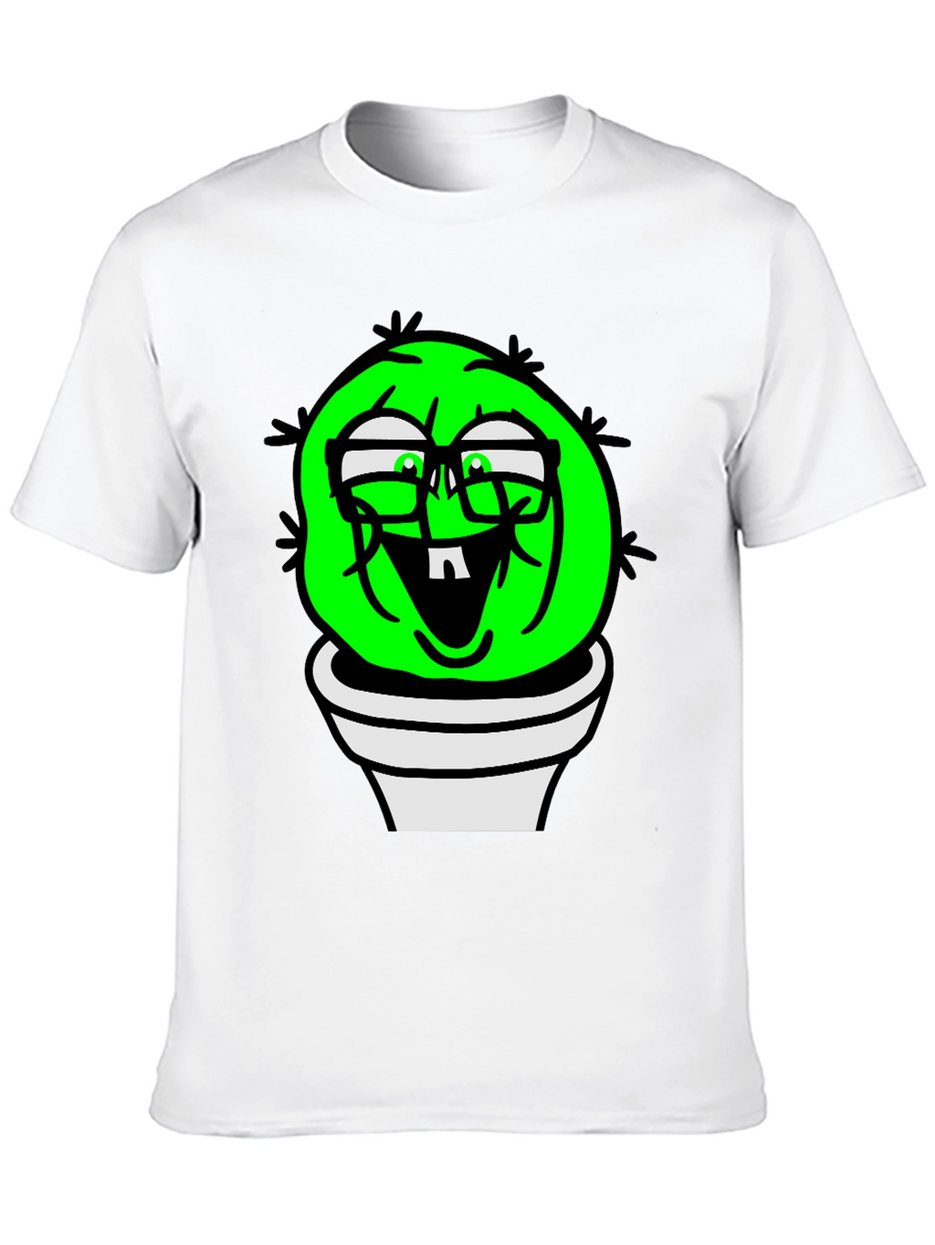 Funny Cactus Plant T-Shirt - Black Graphic Tee