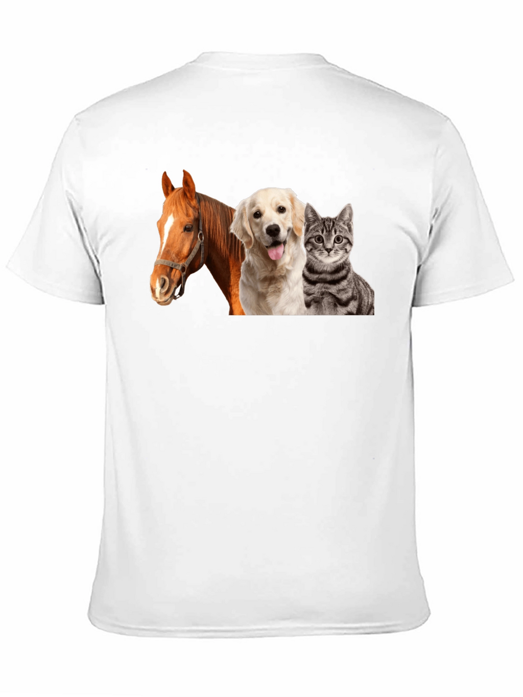 Novelty Animals T-Shirt: Horse Dog & Cat!