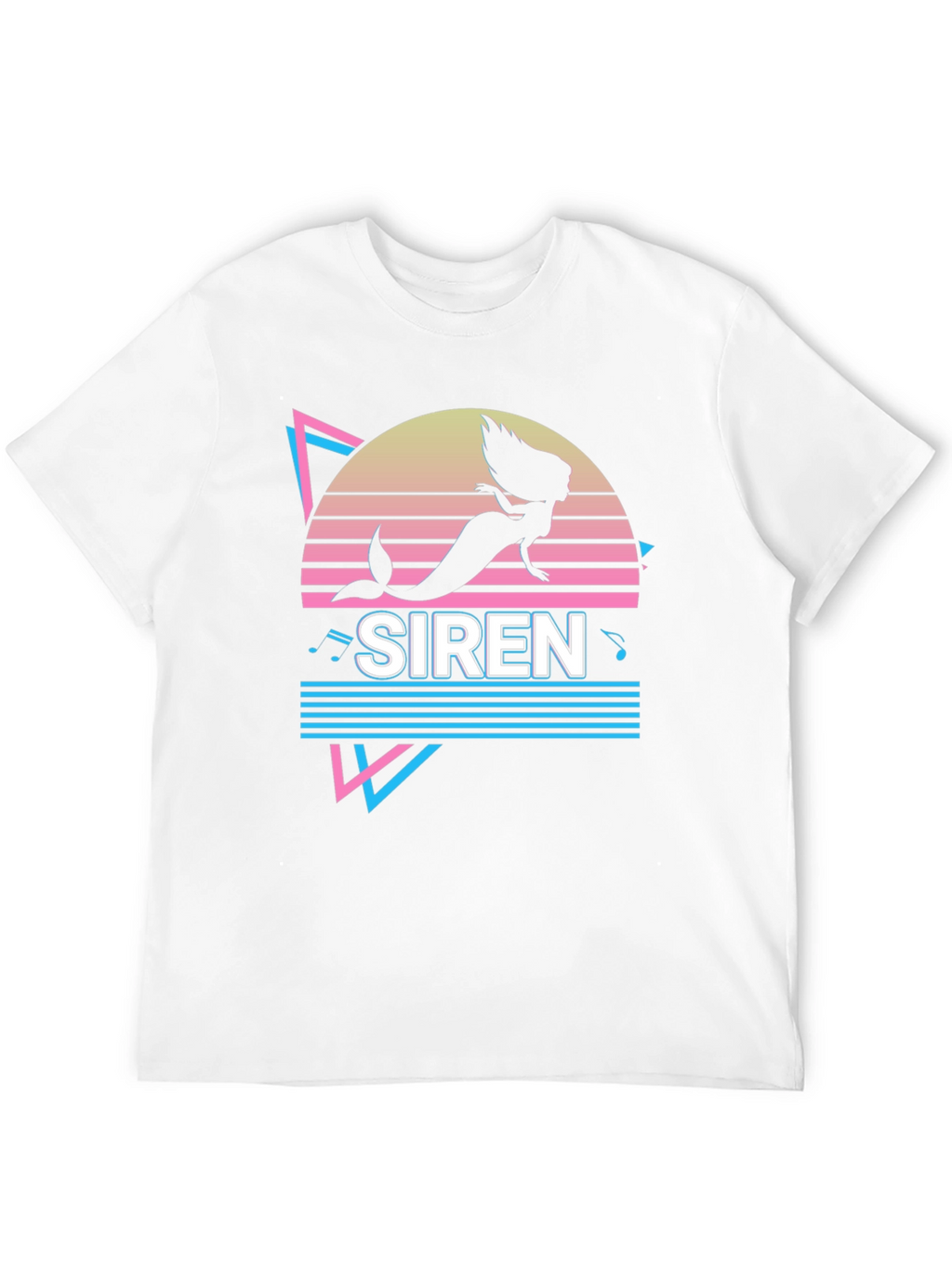 Retro Siren Graphic Tee - Black Cotton T-Shirt