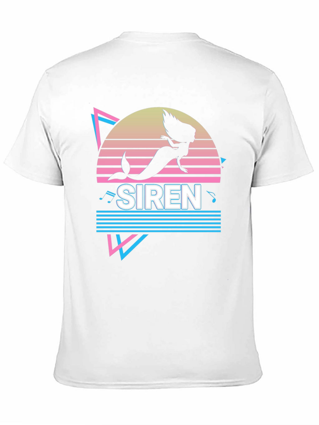 Retro Siren Graphic Tee - Black Cotton T-Shirt