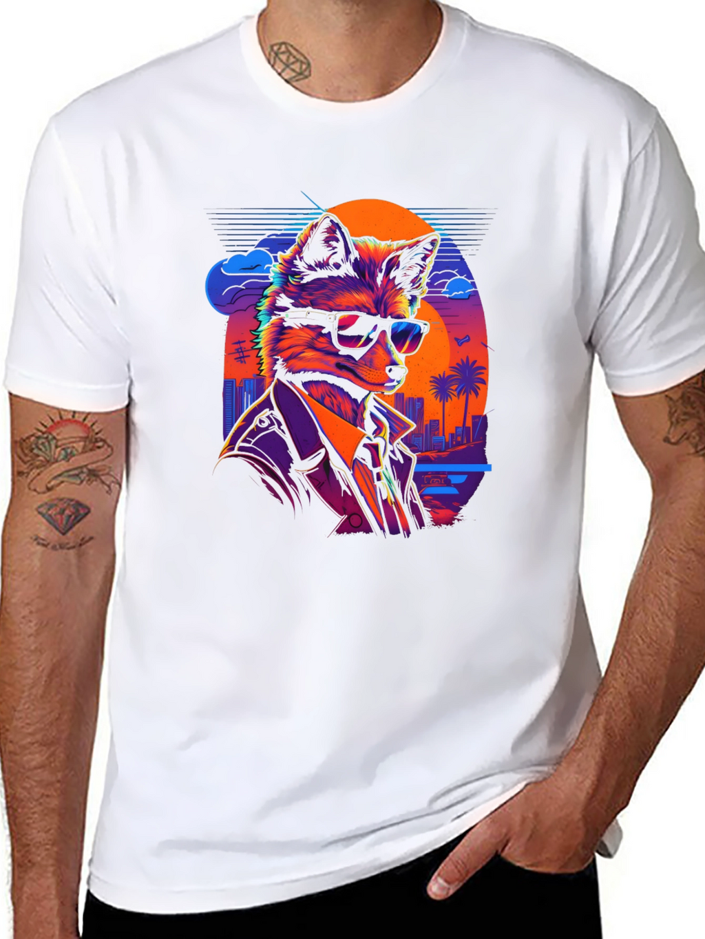 Fox in Shades Graphic T-Shirt