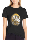Surfer Wave Graphic Tee - Black