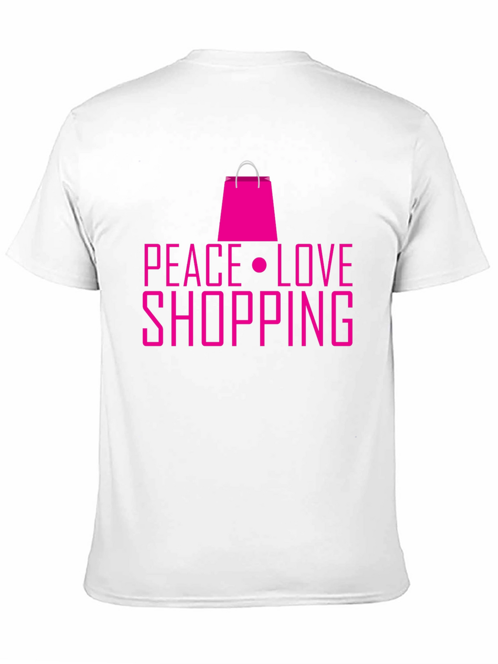 Peace Love Shopping Black T-Shirt