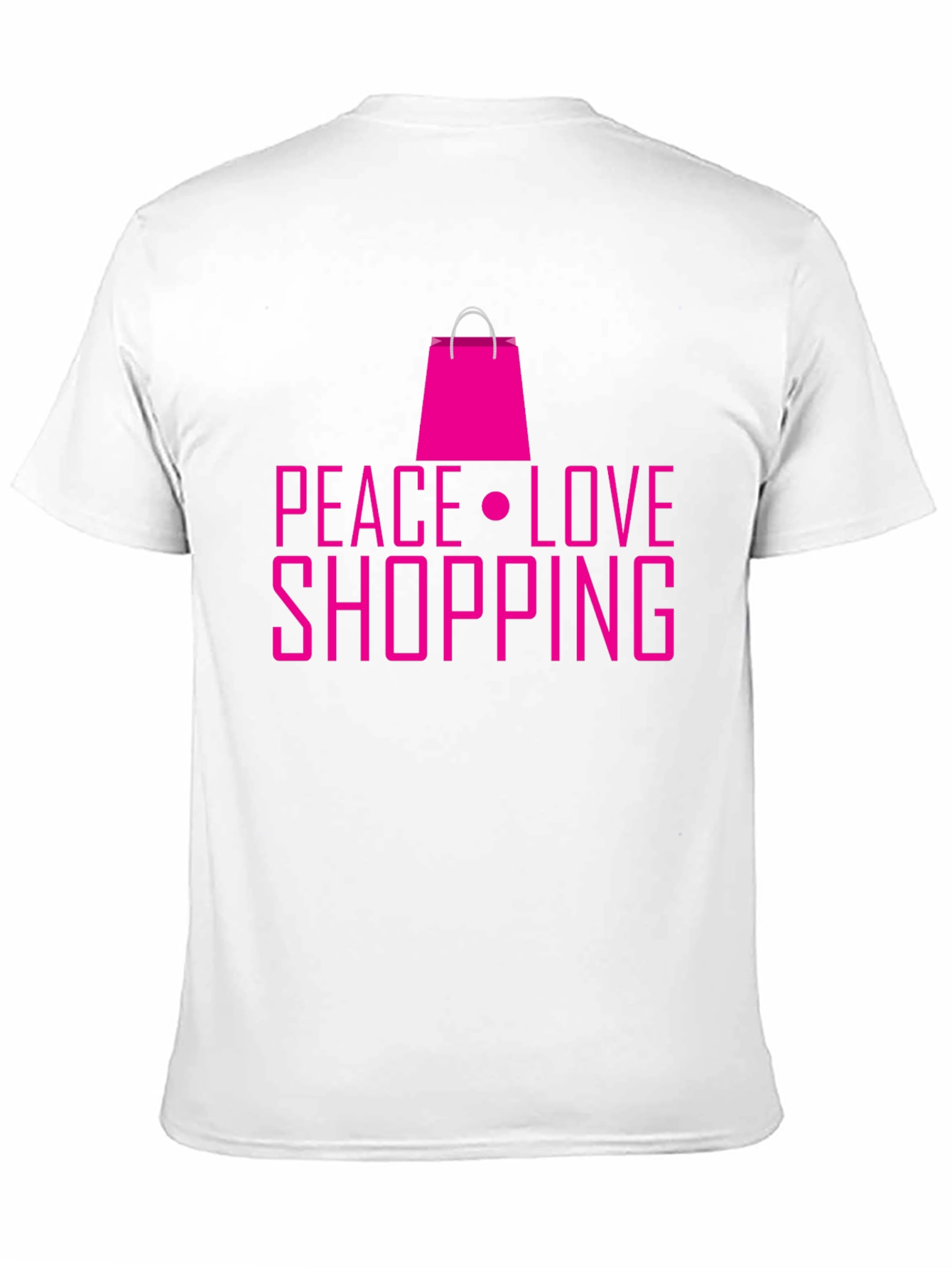 Peace Love Shopping Black T-Shirt
