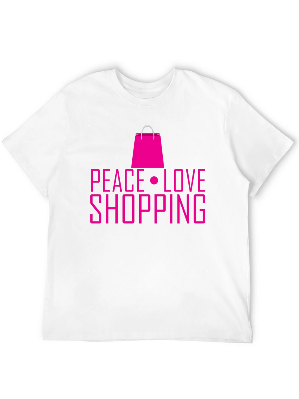 Peace Love Shopping Black T-Shirt